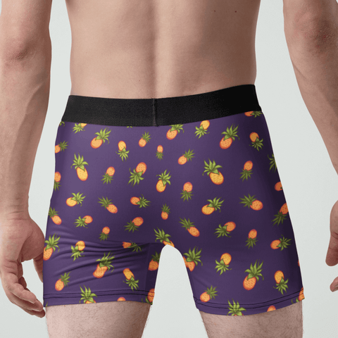 Pineapple-Mens-Boxer-Briefs-Eggplant-Rear-View