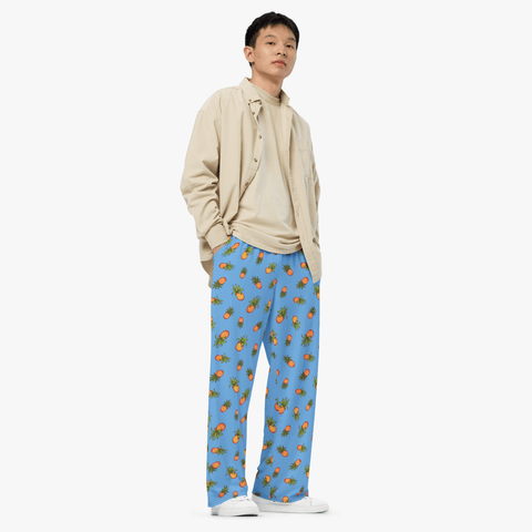 Pineapple-Mens-Pajama-Cornflower-Blue-Lifestyle-View