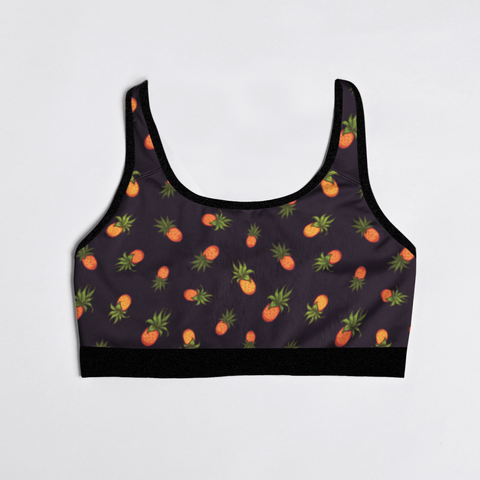 Pineapple-Womens-Bralette-Midnight-Purple-Product-Front-View