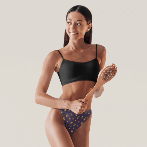 Pineapple-Womens-Thong-Dark-Purple-Lifestyle-View