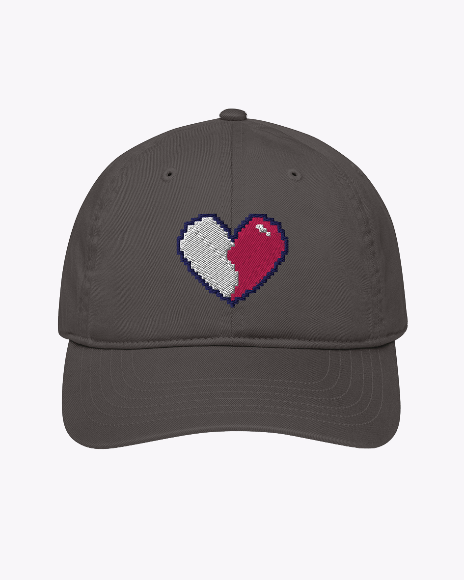 Embroidered Pixel Heart Right Hat