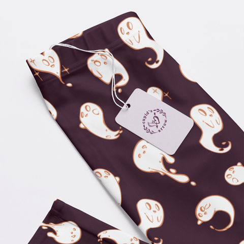 Retro-Ghost-Mens-Pajama-Dark-Purple-Closeup-Product-View