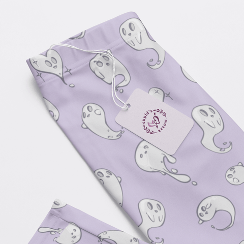 Retro-Ghost-Mens-Pajama-Lavender-Closeup-Product-View