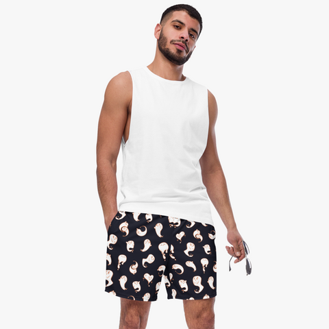 Retro Ghost Men's Swim Trunks