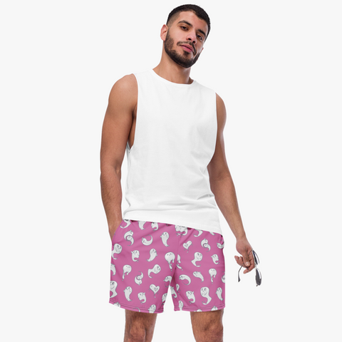 Retro Ghost Men's Swim Trunks