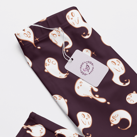 Retro-Ghost-Womens-Pajama-Midnight-Purple-Closeup-Product-View