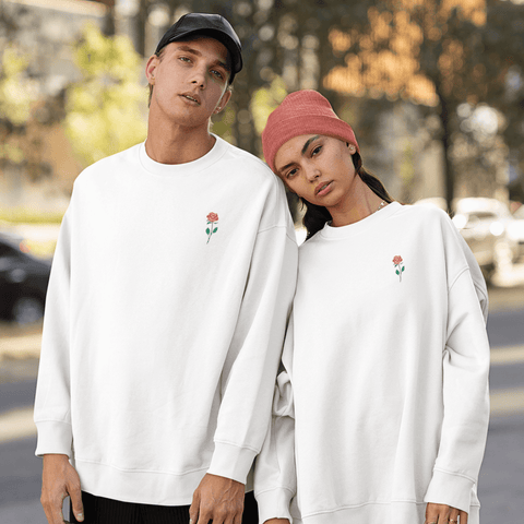 Rose Embroidered Sweatshirt