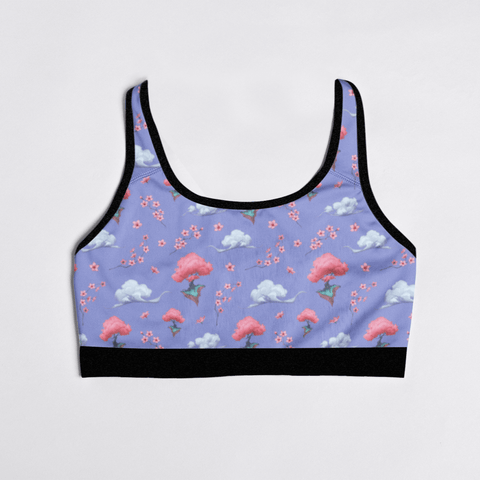 Sakura-Tree-Womens-Bralette-Lavender-Product-Front-View