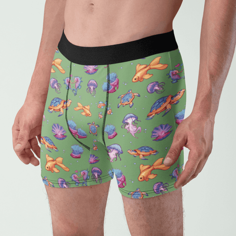 Sea-Life-Mens-Boxer-Briefs-Pistachio-Green-Model-Half-Side-View