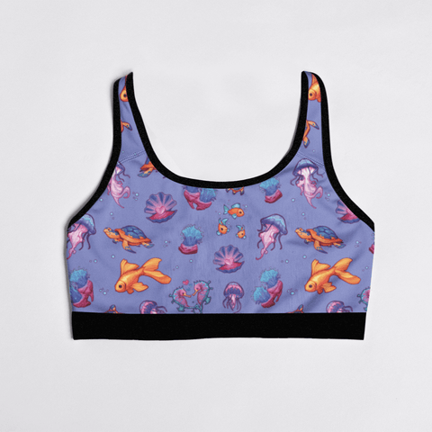 Sea-Life-Womens-Bralette-Lavender-Product-Front-View