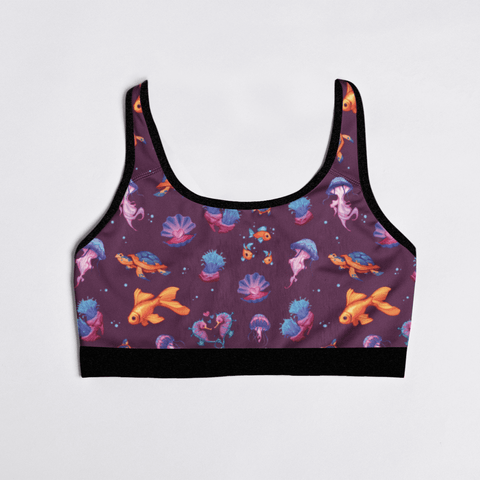 Sea-Life-Womens-Bralette-Plum-Product-Front-View