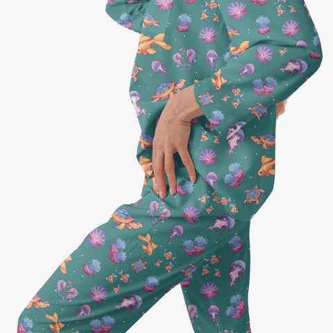 Sea-Life-Womens-Pajama-Sea-Moss-Green-Lifestyle-View