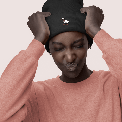 Silly Goose Embroidered Beanie