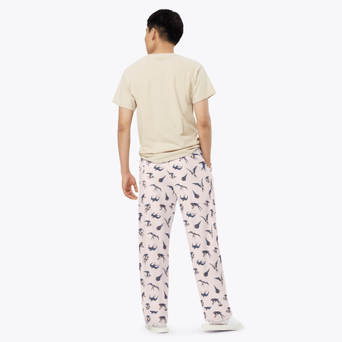 Sparrow-Mens-Pajama-White-Rear-View