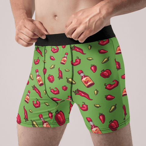 Spicy-Mens-Boxer-Briefs-Green-Half-Side-View