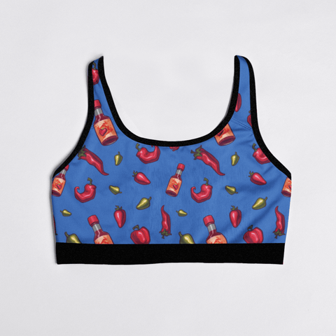 Spicy-Womens-Bralette-Blue-Product-Front-View