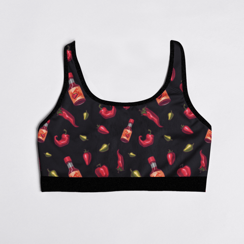 Spicy-Womens-Bralette-Black-Product-Front-View