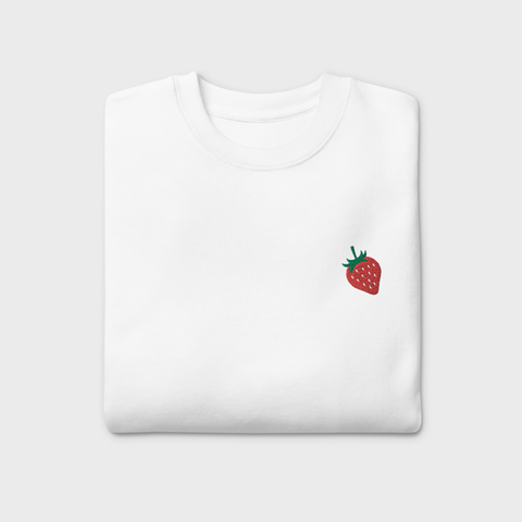 Strawberry-Embroidered-Sweatshirt-White-Product-Mockup
