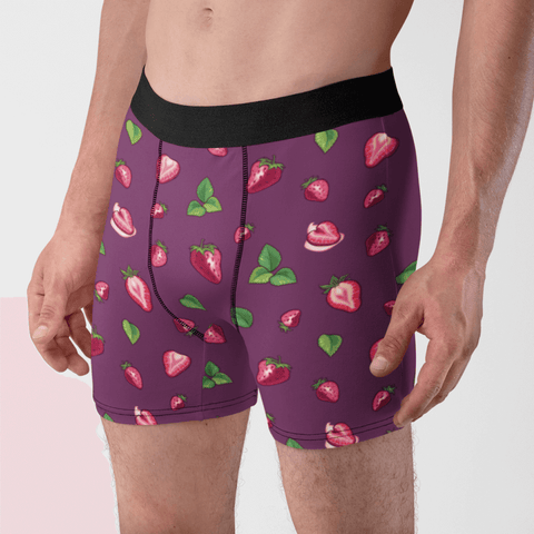 Strawberry-Mens-Boxer-Briefs-Plum-Half-Side-View