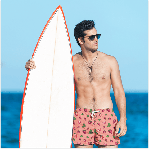 Strawberry Men's Swim Trunks