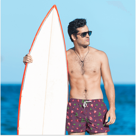 Strawberry Men's Swim Trunks