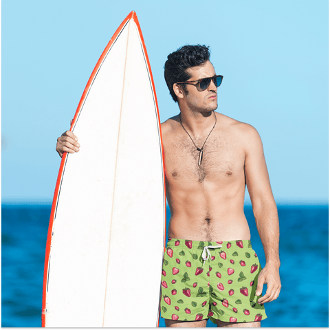 Strawberry Men's Swim Trunks