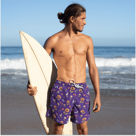 Summer Garden Men's Swim Trunks