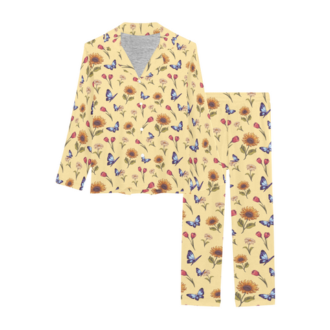 Summer-Garden-Womens-Pajama-Light-Yellow-Product-View
