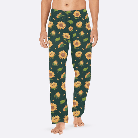 Sunflower-Mens-Pajama-Dark-Green-Model-Front-View