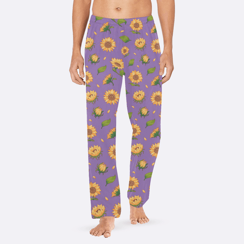 Sunflower-Mens-Pajama-Lavender-Model-Front-View