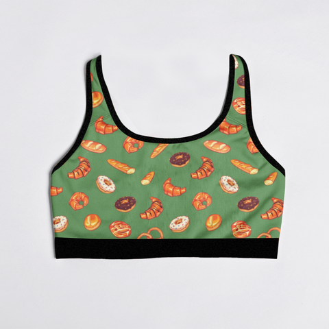 Sweet-Treats-Womens-Bralette-Dark-Sea-Green-Product-Front-View