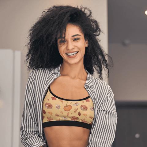 Thanksgiving-Womens-Bralette-Yellow-Lifestyle-View