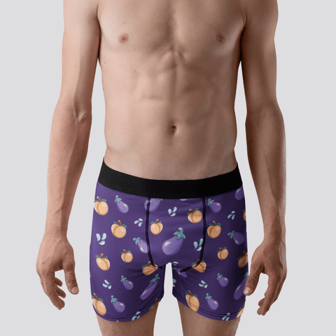 Thicc-_-Juicy-Mens-Boxer-Briefs-Eggplant-Frontal-View