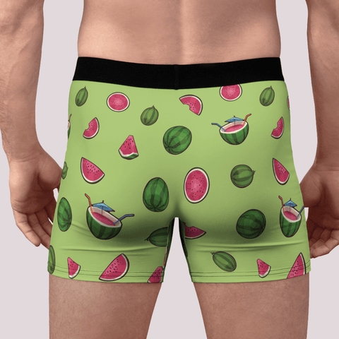 Watermelon-Mens-Boxer-Briefs-Lime-Green-Back-View