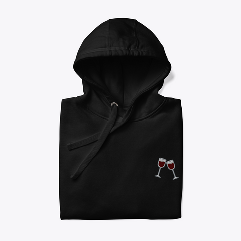 Wine Embroidered Hoodie