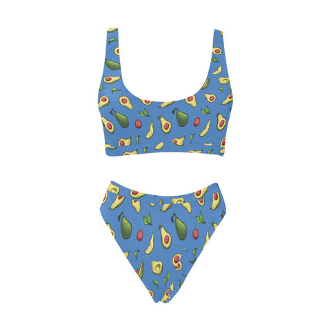 Happy-Avocado-Womens-Bikini-Set-Blue-Front-View
