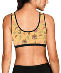 Cottage-Core-Womens-Bralette-Yellow-Model-Back-View
