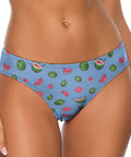 Watermelon-Womens-Thong-Cornflower-Blue-Model-Front-View