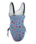 Strawberry-Womens-One-Piece-Swimsuit-Cornflower-Blue-Product-Side-View