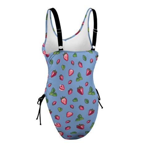 Strawberry-Womens-One-Piece-Swimsuit-Cornflower-Blue-Product-Side-View