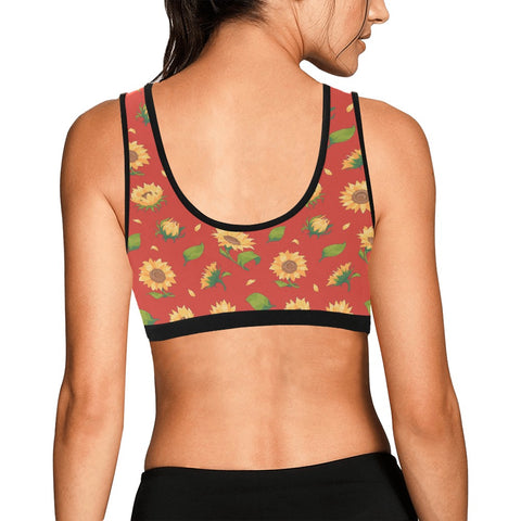 Sunflower-Womens-Bralette-Dark-Orange-Model-Back-View