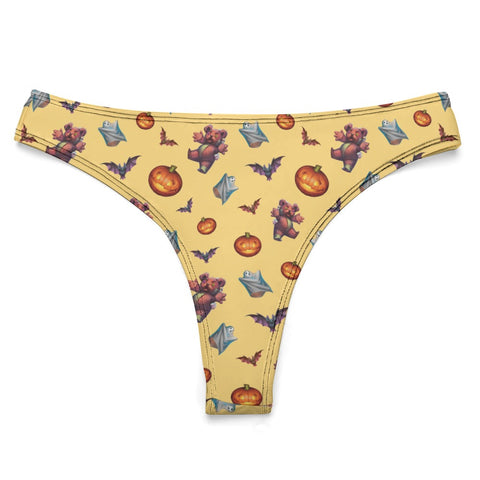 Halloween-Womens-Thong-Yellow-Product-Front-View