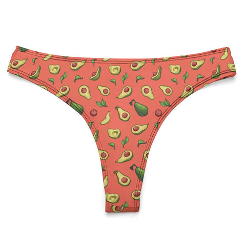 Happy-Avocado-Womens-Thong-Orange-Product-Front-View