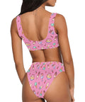 Banana-Split-Womens-Bikini-Set-Hot-Pink-Model-Back-View