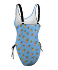 Pineapple-Women's-One-Piece-Swimsuit-Cornflower-Product-Side-View