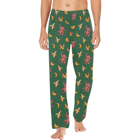 Baby-Monkey-Mens-Pajama-Green-Model-Front-View