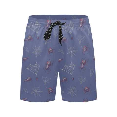 Black-Widow-Men's-Swim-Trunks-True-Blue-Fornt-View