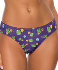 Opposites-Attract-Women's-Thong-Purple-Model-Front-View