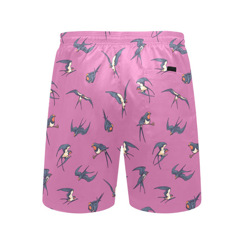 Sparrow-Mens-Swim-Trunks-Pink-Back-View