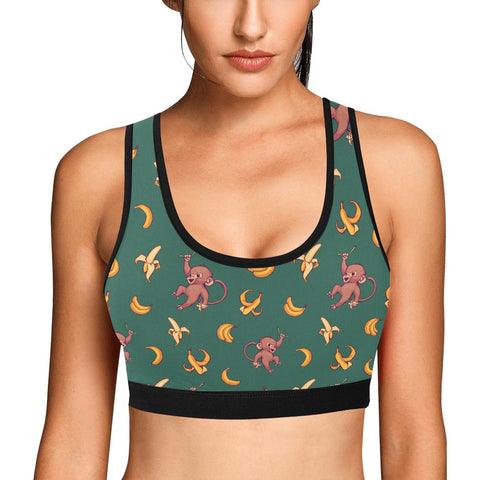 Baby-Monkey-Women's-Bralette-Green-Model-Front-View